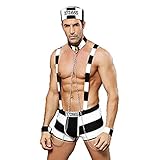 KAKU Herren Sexy Unterwäsche Matrose Kostüm Erwachsene Herren 3 Stück Gefangener Strapse Unterwäsche Outfits Cosplay