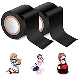 Qoosea Bondage Fesselband Wiederverwendbare Statische PVC-Fesseln für Paare 52.49ft Länge Ideal für Sinnliche Spiele und Bondage-Abenteuer(2 Packungen)