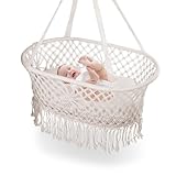 Sinbide Babywiegen, Baby Wiege für Babys und Kleinkinder ab Geburt bis 3 Jahre, Aufhängen Bette, Bohemian Baby Bassinet, Hochwertiges Hängebett