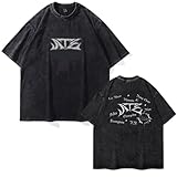 DominATE2025 Trendy T-Shirts EU/UK-Tour Übergroße Sommerhemden for Männer Und Frauen(Black A,S)