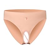 Kutocesy Crossdresser Men's Hiding Gaff Silicone Vagina Panties for Transgender Crossdresser Cosplay Drag Queen Fake Pussy for Men Role Play (Channel Model)