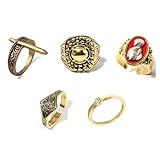 JUSONGKWCP 5 Pcs Darksoul Ringe Darksoul Figur Ring Cosplay Accessories Vintage Punk Schmuck Rings Jewelry (Mehrfarbig-3)