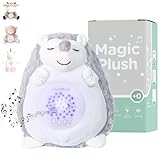 HuBorns - Kuscheltier Spieluhr Baby Einschlafhilfe mit Sternenhimmel Projektion und White Noise Maschine für Baby