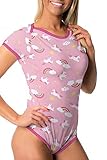 Littletude ABDL Einteiler Rosa Einhorn Regenbogen - - XXX-Large