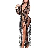 TsaChick Bodysuit Damen Crotchless Sexy Dessous Babydoll Set Kostüm Satin Nachthemd Erotikwäsche Desouses für Frauen Seide Schwarz XL
