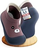 Kleinbär® Krabbelschuhe Kinder [Zehen und Fersenschutz] - Lauflernschuhe 6-18 Monate für maximale Sicherheit - Hausschuhe Kinder Turnschläppchen Jungen & Mädchen - Kinderhausschuhe Sockenschuhe
