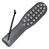 BDSMAGE SM Paddel mit Stacheln,Leder Erotik Bondage Flogger Peitsche Spanking Sexspielzeug für Paare Pärchen Fetisch Cosplay (A)