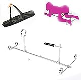 Stainless steel Bondage Frame with Dildo Plug Furniture Spreader bar with Handcuffs, Ankle Cuffs, Collar, Bondage Sex Set Pillory with Shackles, SM Punishment, Torture Device Sex Toys BDSM (Female)