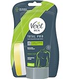 Veet Men Dusch-Haarentfernungscreme für Oberkörper & Beine - Enthaarungscreme für Männer, normale Haut - 150 ml inkl. Schwamm