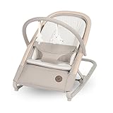 Maxi-Cosi Kori 2-in-1-Babywippe mit Spielzeugbogen, 0–2 Jahre, bis zu 15 kg, Baby Bouncer, 3 mit einer Hand einstellbare Liegepositionen, Easy-in-Gurt, leicht und kompakt, Eco Care, Classic Beige