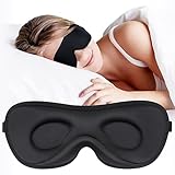Boniesun 3D Schlafmaske für Seitenschläfer, Verdunklungs-Augenmaske für Männer und Frauen, Ultradünne Design, Angenehm und atmungsaktiv zu tragen