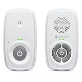 Motorola Nursery AM21 Babyphone Audio - Digitales Babyfon mit DECT-Technologie zur Audio-Überwachung - 300 Meter Reichweite - Mikrofon mit hoher Empfindlichkeit, 1 Stück (1er Pack) – Weiß