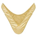 LittleForBig Kleine Geheimnis Tanga Tuck Gaff Panties glatt seidig versteckte Gaff Formende Briefs für Crossdresser und Transgender-Individuen Gold XXXXL