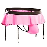 QiaTi Sissy Pouch Höschen für Männer Crossdresser Herrenunterwäsche Rock G-String Thongs Slip mit Strumpfband