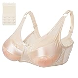 ELMIKA Mastektomie BH Silikon Brustformen Spezielle Tasche BH Frauen Alltag BH für Post OP Mastektomie Crossdresser Transgender Cosplay, beige, 105