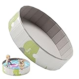 Dog Pool, faltbar, PVC, Haustierpools, große Hunde und Kinder, nicht aufblasbar, Tank, Outdoor, Bad, Baby-Spielzeit, Camping, 31,5 x 7,87 Zoll, Backyard, Park, Indoor Gold Travel Cooling