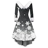 SCBFDI Black Friday Deals, Weihnachtskleid Darnen XXL Christmas Tree Vintage Kleider Damen Crossdresser Kleid Sportbekleidung für Damen Badekleid Damen Große Gr??E Weihnachtskleid Mädchen