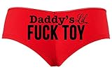 Knaughty Knickers Daddys Little Lil Fuck Toy Fucktoy DDLG BDSM Owned Boyshort Red/Black, Schwarz, XXL