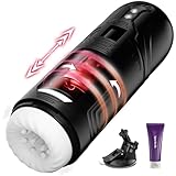 HIVEFUN Masturbieren für Männer Elektrisch, Masturbator Sex Spielzeug für die Männer Solo mit 7 Vibration Stoß und Rotationsmodi, 3 in 1 Sexspielzeug Taschenmuschi Penis Masturbatoren Sex Toys Pussy