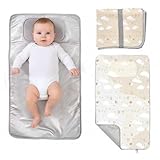 TENDS Wickelunterlage für unterwegs – wasserdicht, faltbar, waschbar und gepolstert, kompakt, ideal für Komfort und Sauberkeit des Babys, perfekte Windeltasche als originelles Geschenk für Neugeborene