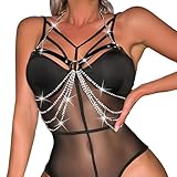 FLUTOY Harness Damen Leder,Body Harness Sexy Dessous Damen für Sex,Domina Outfit Unterwäsche Reizwäsche hochwertig erotisch BDSMs Kinky Outfit Woman (155)