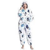 JULGIRL Erwachsene Unisex Onesie Tier Schlafanzug Cosplay Pyjamas Halloween Karneval Kostüm Loungewear