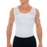 Esteem Apparel Original Herren Brustkompressionshemd zum Verstecken von Gynäkomastie Moobs (XX-Large, Weiß)