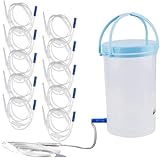 Behogan 1200ML Einlauf zur Darmreinigung, Irrigator zur Darmreinigung in Vollausstattung, Klistiere-Eimer-Kit, Wiederverwendbarer Irrigator Set zur Hygienischen Darmreinigung, 10er Darmrohr(25cm )