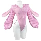 KORURACLUB Cosplay Sexy Bunny Outfit (3-teiliges Set) Rosa Cosplay Dessous für Damen Tierkostüme Bunny Bodysuit (XS-M)