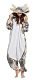 ULEEMARK Axolotl Onesie Tier Damen Sleepwear Erwachsene Hoodie Tier Pyjamas-L(168-177CM)