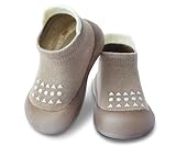 Dookeh Krabbelschuhe Baby (A3-Braun, 9-12 Monate, EU Size 19, Fabrikgröße Auf Schuhen gedruckt 20/21)