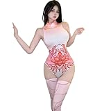 QNCLO Frauen Cosplay Sexy Jumpsuit Niedlich Japanische Lolita Anime Cosplay Öffnung Dessous (2)