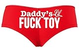 Knaughty Knickers Daddys Little Lil Fuck Toy Fucktoy DDLG BDSM Owned Boyshort White, Weiss/opulenter Garten, S