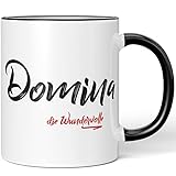 JUNIWORDS Tasse, Domina, die Wundervolle, Schwarz (5226348)