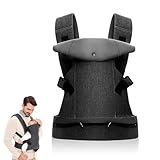 Babytrage für Neugeborene Ergonomische Baby Carrier, Baby Tragetuch Säuglingstragetuch, Vorne nach hinten tragen Babyhalter Trage für Kleinkinder 1-36 Monate (3-16kg) Dunkelblau (schwarz)