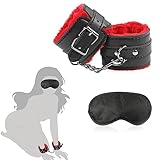 BDSMYOU Handschellen Sex Bett & Augenmaske,Bondageset Fessel Set,Fesseln Sex Set,Augenbinde Sex Bett & Handschellen Sex,Handfesseln Handcuffs,BDSMs Spielzeug Hart,BDSMs Toys,Sex Spielzeug Beide (A)