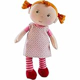 HABA Kuschelpuppe Roya – Weiche Stoffpuppe 25 cm, ideal für Babys und Kleinkinder – waschbar & leicht an- und ausziehbar, ab 6 Monaten – 1303730001