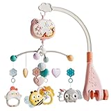 Baby-Mobile für Stubenwagen,Baby-Mobile für Kinderbett | Musikalisches Kinderbett-Mobile, ferngesteuertes -Mobile,Abnehmbares Kinderzimmer-Mobile mit Musik und Stubenwagen für Kleinkinder,