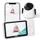 BOIFUN Babyphone mit Kamera, 360 Gard WLAN 2MP Video Babyfon mit App, 4×Zoom, Bewegungsverfolgung, IR Nachtsicht, Weinen/Bewegungs/Geräuscherkennung, Temperaturerkennung