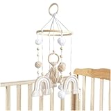 Mobile Baby Befitery Mobile Regenbogen Baby | Baby Mobile für Bett | Mobile Mädchen oder Jungen für Wickeltisch Babybett, Beige