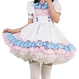 Sissy Kleidung Für Crossdresser Mädchen French Maid Dress Cosplay Kostüm Damen Sexy Knielang Men Costume Kostüme Kawaii Kleid Schuluniform Anime Halloween Outfit Set Herren Dienstmädchen