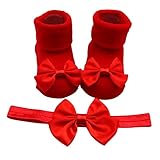 Generisch Schneestiefel Baby Mädchen Sock Schuhe Niedlich Neugeborene Erste Wanderschuhe Haus Innen Ausdruck Stiefel Kurzschaft Stiefel Leicht Stiefeletten Fleece Booties Alltagskleidung (Red, M)
