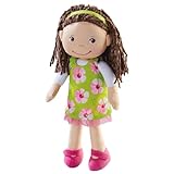 HABA Kuschelpuppe Coco – Weiche Stoffpuppe 30 cm, ideal für Mädchen und Jungen, waschbar und leicht an- und auszuziehen, ab 1,5 Jahren – 1303666001