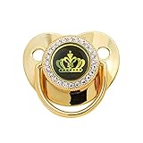 YOLIEN ABDL Lover Little Space Ageplay Erwachsenengröße Bling Schnuller für Erwachsene (Gold)