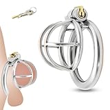 MACQIU Peniskäfig klein Keuschheitskäfig Herren extrem,Chastity Cage Male Metall,Keuschheitsgürtel für Herren Sklaven Sex Spielzeug für die Männer extrem (45 mm)