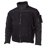 MFH Militärische Tarnungs-Feldjacke, 100% Polyester, Rip Stop Besatz, verstellbare Ärmel und Bund, YKK Reißverschlüsse (DE/NL/SE/PL, Alphanumerisch, L, Regular, Regular, schwarz)