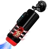 Elektrischer Masturbator Cup Masturbieren für Männer Handfrei mit 5 Teleskopfunktion & 5 Saugmodi & 10 Vibration & Heizung & Wandmontage Blowjob Sexmaschine Penis Vibrator Sex Spielzeug für die Männer