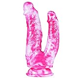 20 cm rosa realistischer großer Fantasy Doppeldildos Analdildos Mit Penisen, Silikon Thick Dildo mit Starke Saugnapf, Grosser Dildo G-Punkt Stimulator, Analplug Sexspielzeug für Frauen, Paare, Männer