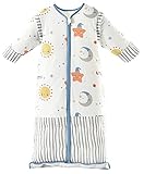 Chilsuessy Winter 3.5 Tog Kinder Schlafsack mit abnehmbaren Ärmeln Bio Babyschlafsack für Jungen und Mädchen von 1 bis 10 Jahre alt, Blau Himmel, L (100-130 cm)