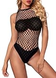 MIZSPISE Sexy Kleid Damen Reizwäsche Rückenfrei Dessous Bodycon Lingerie Partykleid (DE/NL/SE/PL, Alphanumerisch, Einheitsgröße, Regular, Regular, Body shwarz)